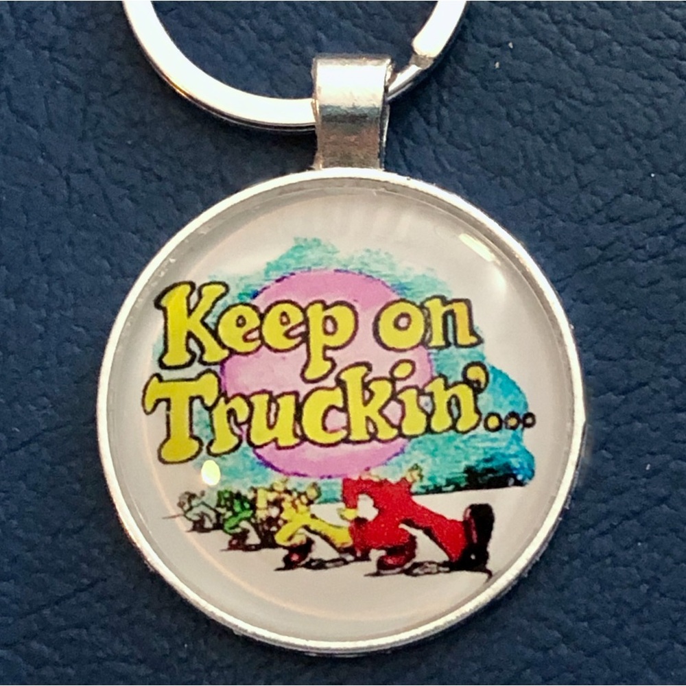 M GRATEFUL DEAD Keychains KEEP ON TRUCKIN’ Keychain - Custom Made Buyitwhenfound